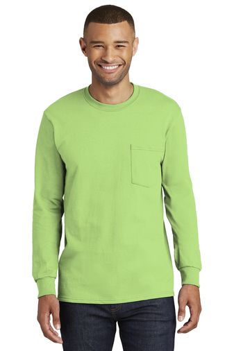 Port & Company® Adult Unisex Tall Long Sleeve Essential Pocket T-shirt